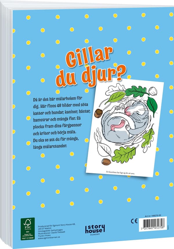 Søde Dyr Malebog multifarve Multifärg multicolor