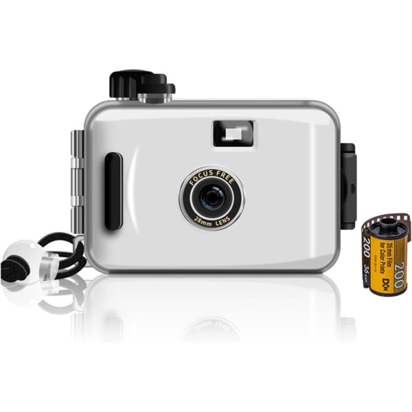35 mm återanvändbar filmkamera, engångsbildtagning, 5 m vattentät retrodesign, fokusfri, lätt (med 36 film)