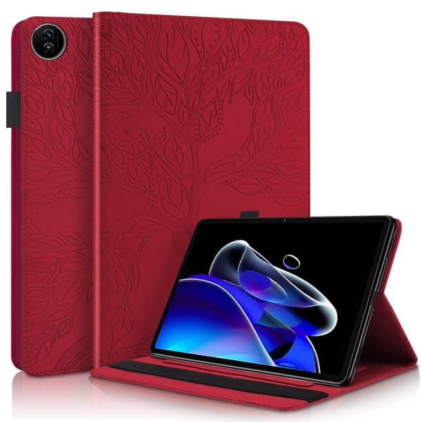 Læder Tablet Case Kompatibel med Realme Pad 2 Red
