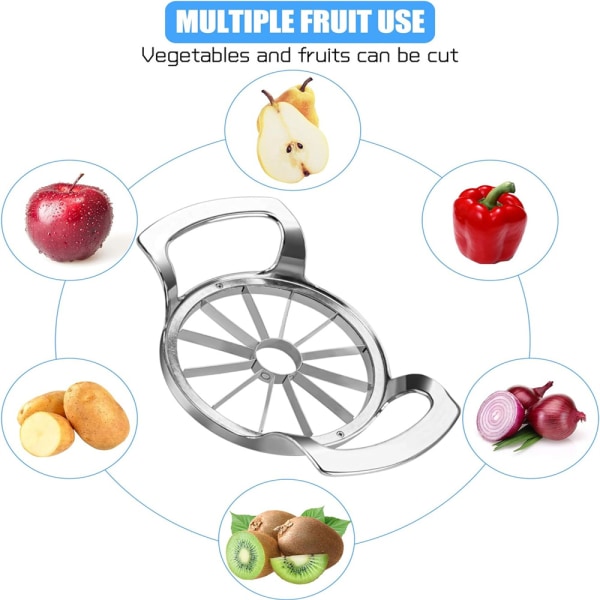 Äppelsnittare i rostfritt stål, äppeldelare för att skära äpplen