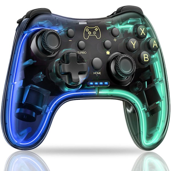 RGB Switch Pro Controller ( Svart ) Nintendo-Controller