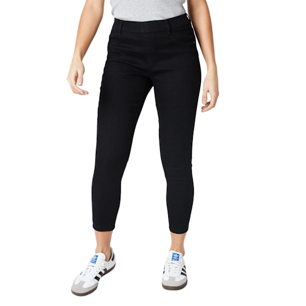(Påsketilbud) Høykvalitets Dorothy Perkins Dame/Dame Petite Skinny Ankelkort Jeggings Svart Black 4 UK