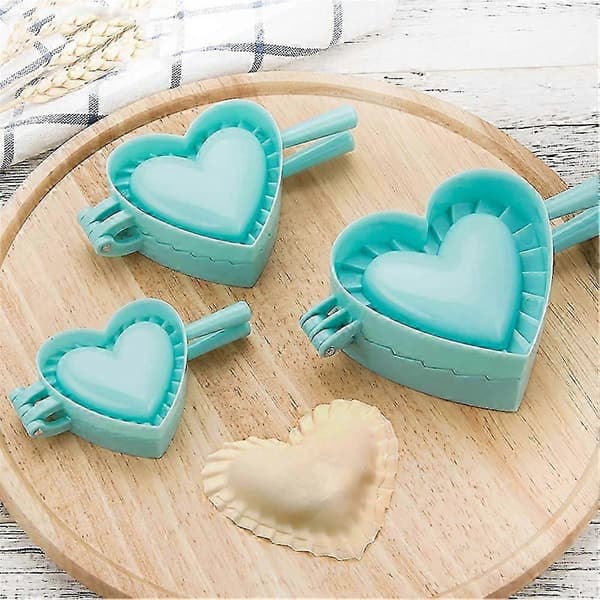 3-delat hjärtformat dumplingformset för Pierogi, Ravioli och mer