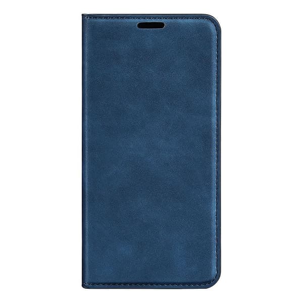 Magnetiskt Läderfodral med Sugpropp Kompatibelt med Motorola Moto E22 / E22i Dark Blue