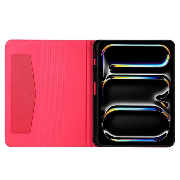 Tabletfodral i tygläder kompatibelt med iPad Pro 13 2024 Red