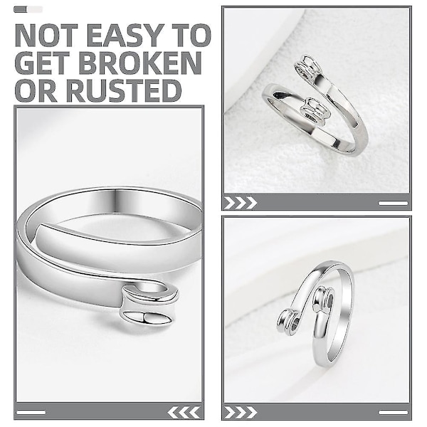 2 st Stickringar Dekorativa Virkningsringar DIY Stickverktyg Hantverk Stickringar Virktillbehör