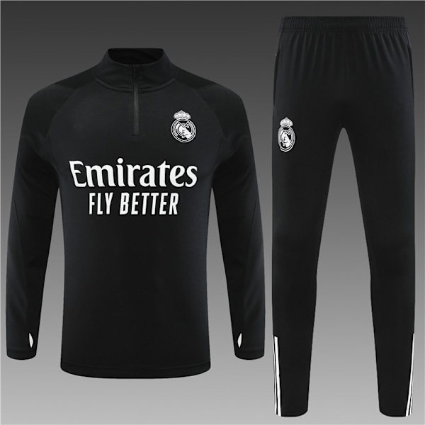Påskerbjudanden! Högkvalitativ 23-24 Ny säsong Real Madrid Vuxen/Barn tröja långärmad kostym-Xin S