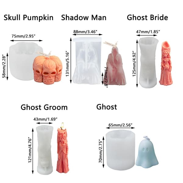 Uusi Halloween-kynttilämuotti silikonimuotti