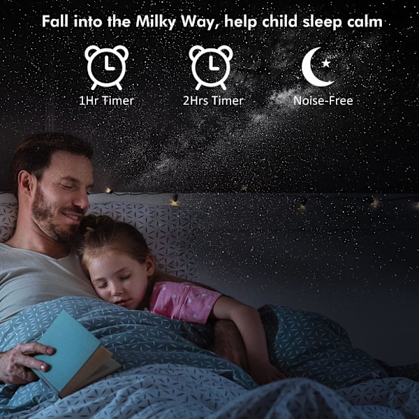Natlampe Galaxy Projektor Stjernehimmelprojektor white