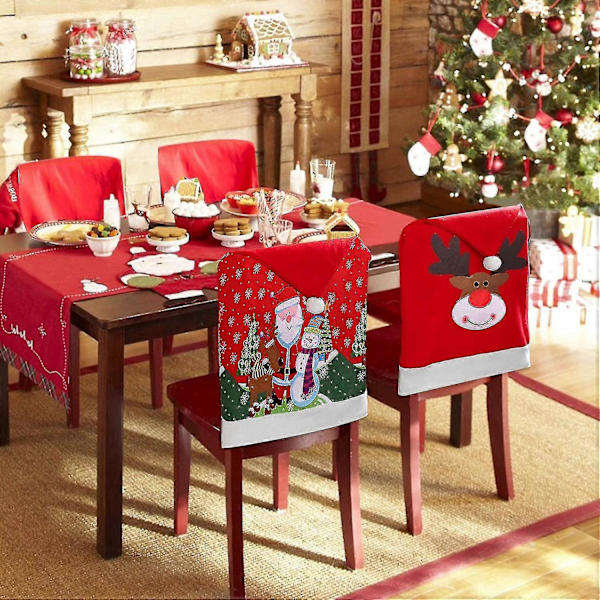 Julepynt Santa Stoltrekk (Sett med fire-lingling}