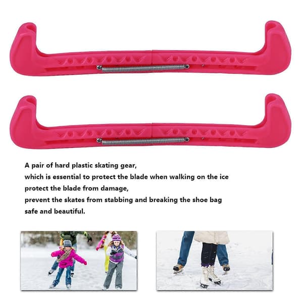 Ice Hockey Skate Guards - Adjustable Skate Guards, 2-Pack (Pink)