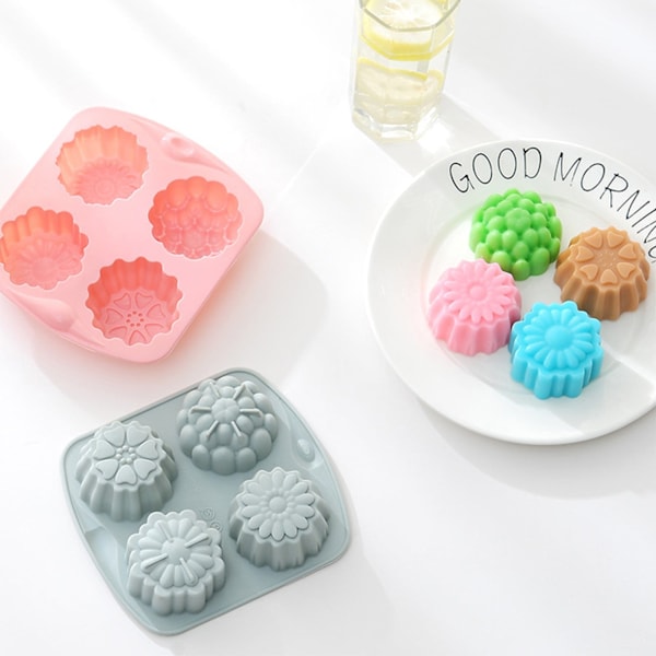 4 Companys Flower Silicone Cake Mould 4 Companys Flower Silicone Cake Mould Small Silicone Molds for Wax