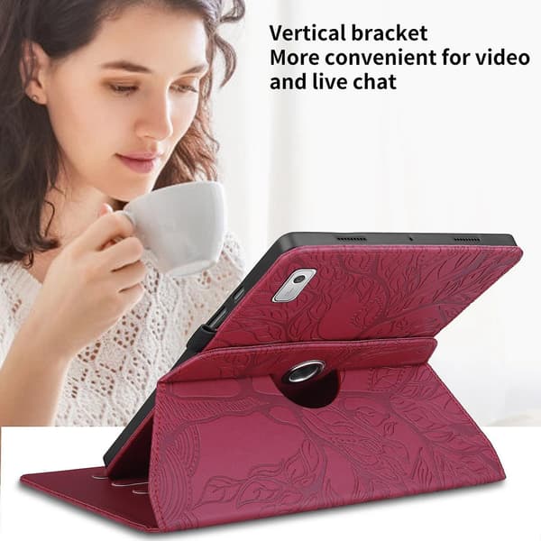 Läderfodral Kompatibelt med Lenovo Tab M9 Red