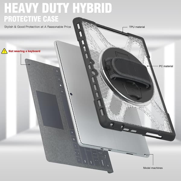 Silikon + PC Tablet Fodral Kompatibelt med MicroSoft Surface Pro 8
