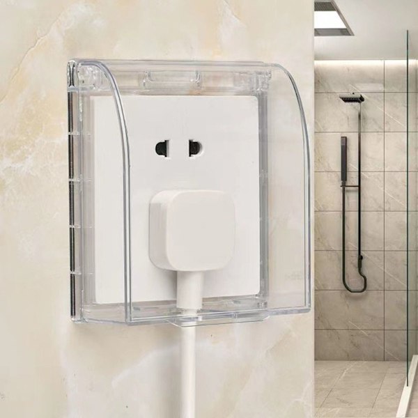 Säsongskampanj! Högkvalitativt Switch Cover Socket Vattentätt Box TRANSPARENT transparent