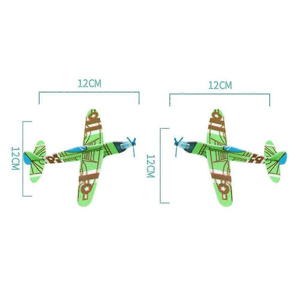 12 st/set Skumglidflygplan Leksak Flygande Glidflygplan Barn DIY Leksaker
