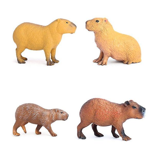 Simuleringsleksak för barn, vilddjursmodell av capybara, statisk solid plast, typ C