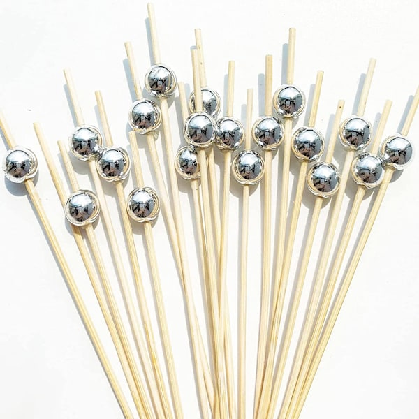 Cocktailpinnar, Fancy Tandpetare för Aptitretare, 12 cm 100 st Bambuspett, Bröllopsfest Tandpetare för Aptitretare, Cocktailpinnar