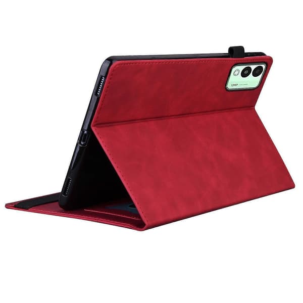 Tablet-etui i splejset læder Red Tecno Megapad 11