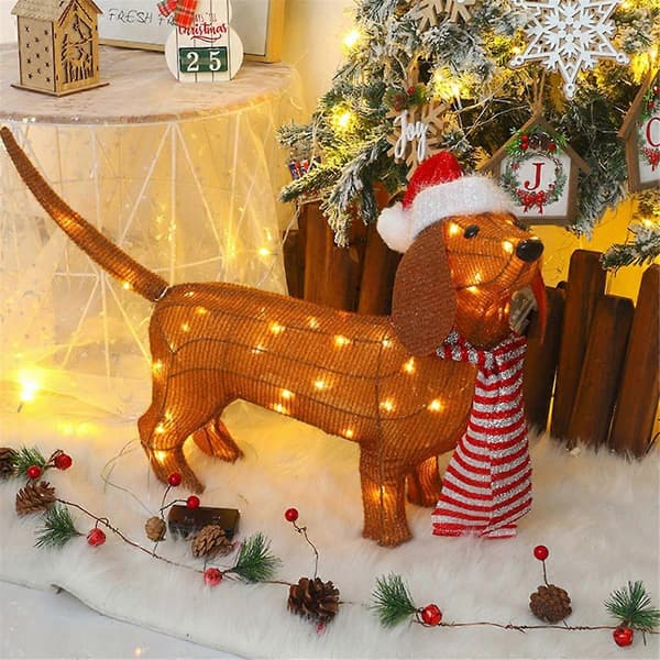 Julelys Dvergdachs Jule Shiny Decorations-lingling} As Shown