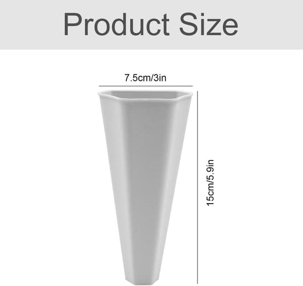 Two White Wall-Mounted Plastic Flower Pots Without Holes