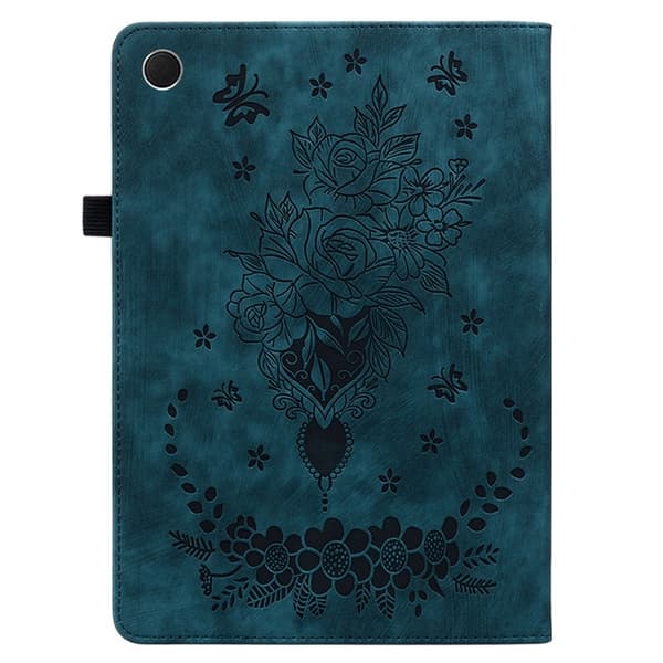 Rose-Embossed Protective Case Compatible with Samsung Galaxy Tab A11+ - Blue Blå blue