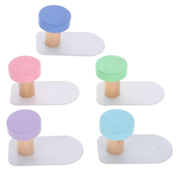 Lasten seinäkoukut Itsekiinnittyvät kylpyhuonepyyhekoukut Puukoukut aamutakeille Vaaleanpunainen Monitoiminen 5 kpl Multi Multi 6.00X3.50X3.00CM