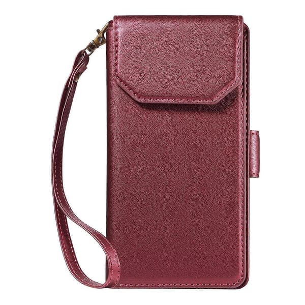 Multi Card Wallet Læder Telefon Cas-lingling} Red iPhone 17 Pro