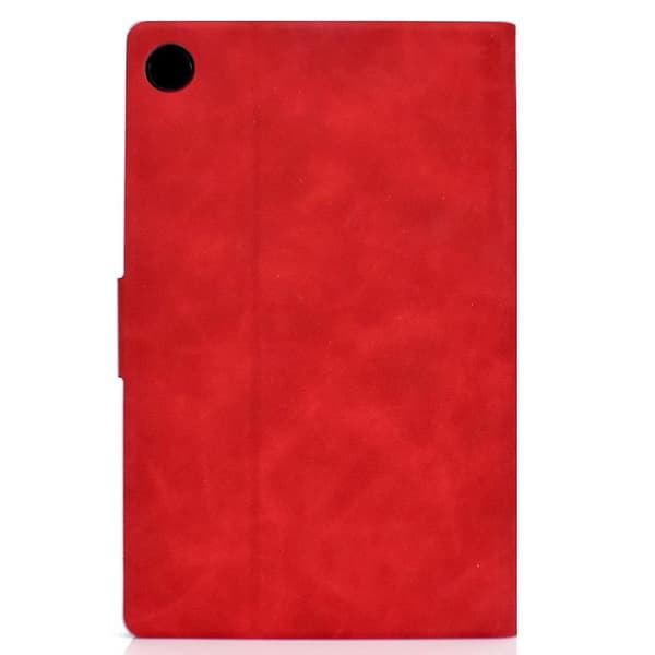 Kompatibelt med Lenovo M10 Plus TB-X606F Läderfodral Red