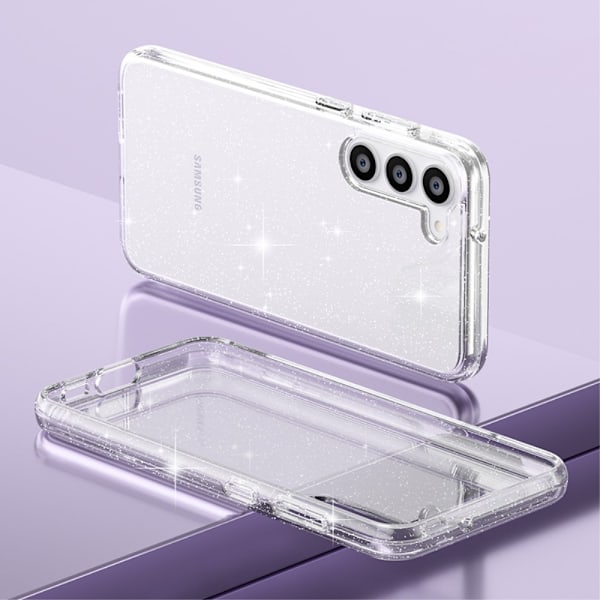 Laadukas uuden tyylin Samsung Galaxy S23 Plus Skal Glitter Hybrid Läpinäkyvä 35