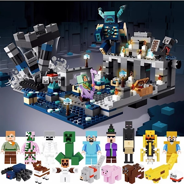 Europacupen Specialerbjudande! Högkvalitativt nytt Minecraft Byggset: Mörkt Krig Dark War Deluxe Edition