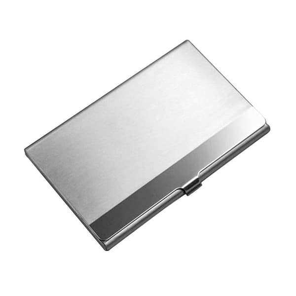 Slankt kortetui i rustfritt stål \"Horizon\" - Sølv Sølv Silver silver