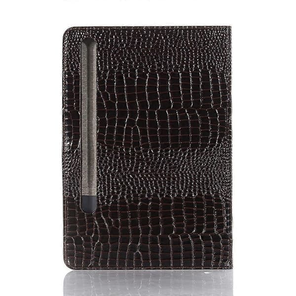 Krokodil Läderfodral Black Samsung Galaxy Tab S9 FE