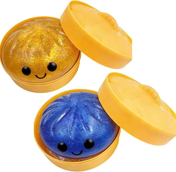 Blinkende dumplings, blød og sød blinkende dumplingæske, bløde og søde dumplinglegetøj, angstlindrende gadgets, blød og stresslindrende dej. 2pcs-f