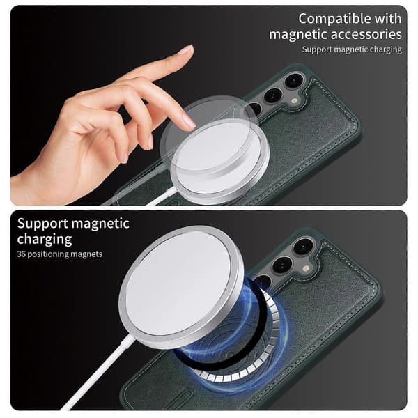Kompatibel med Galaxy S24 FE Telefonfodral-lingling} Multicolor Green