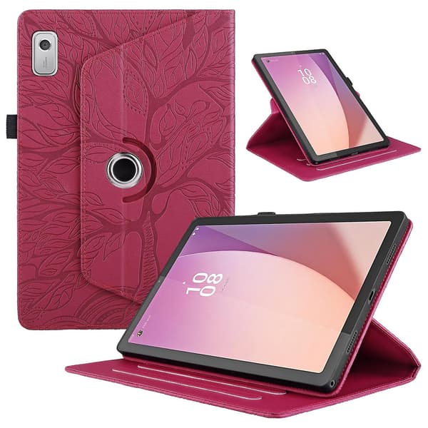 Läderfodral Kompatibelt med Lenovo Tab M9 Red