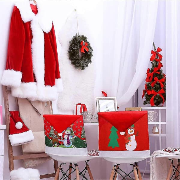 Julepynt Santa Stoltrekk (Sett med fire-lingling}