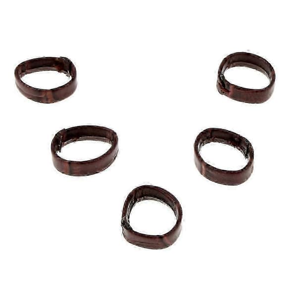 5 Stk. PU Læder Loop Urrem Holder Erstatningsring Urrem Holder-lingling} Dark Brown 24mm