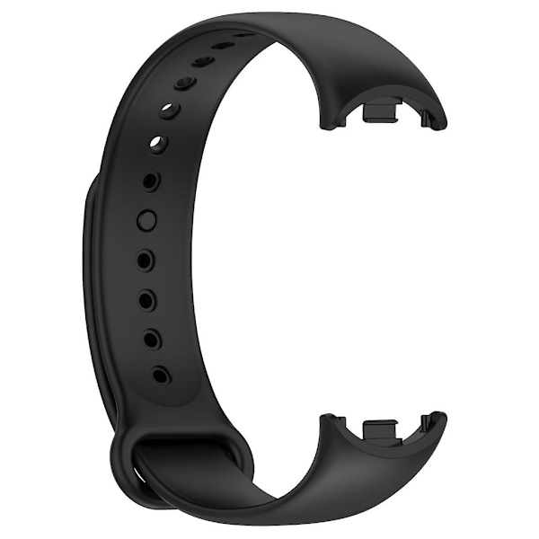 Høykvalitets ny stil Justerbar silikonrem for Mi Band 8 Smartklokke Armbånd Håndleddsrem Beltehempe Black