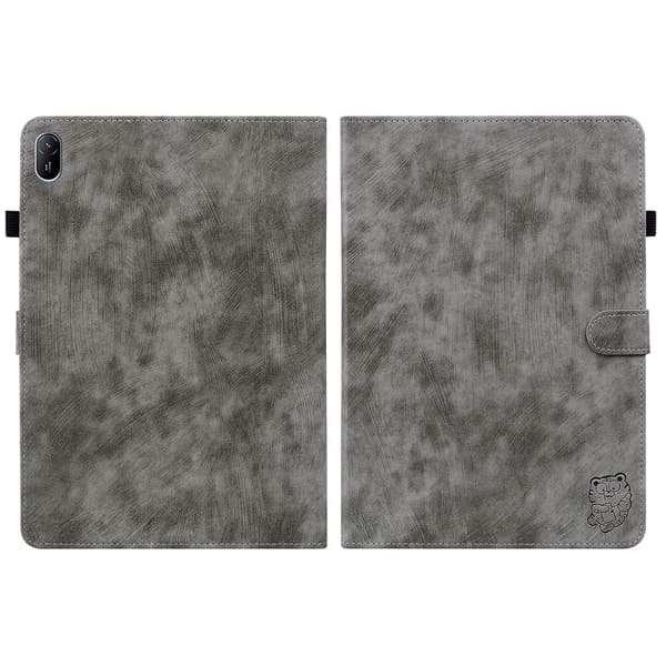 Tiger Læder Tablet Case Kompatibel med Huawei MatePad SE 11 2024 Grey