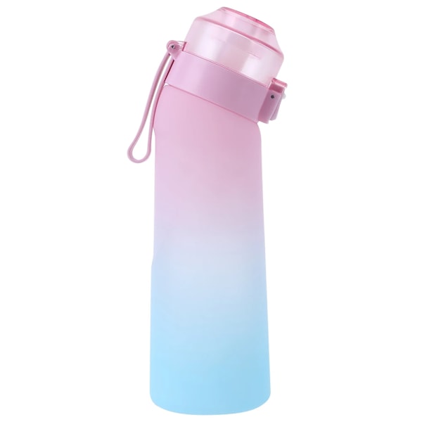 Påskerbjudanden! Högkvalitativ smaksatt vattenflaska med 7 Pods Air Water Up Flaska Frostat Svart 650 ml Air Startup Set Vattenkopp för Camping Sport 0 Pink