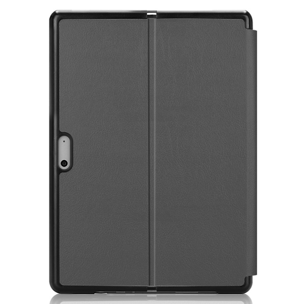 Solid Färgad Läderfodral för Surfplatta Kompatibel med Microsoft Surface Pro 8 Grey