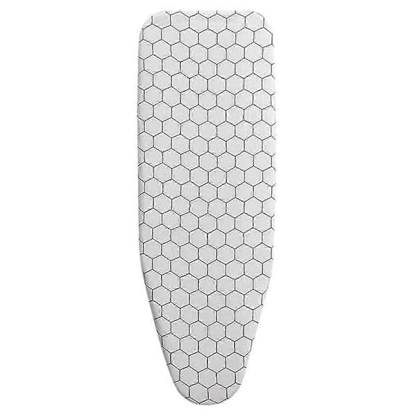 Högkvalitativ ny stil 110*34cm Strykbrädesöverdrag med dragsko Bekvämt Universellt Bomullsöverdrag Fläckbeständigt Tjockt Skyddande Brännduk Honeycomb Lattice