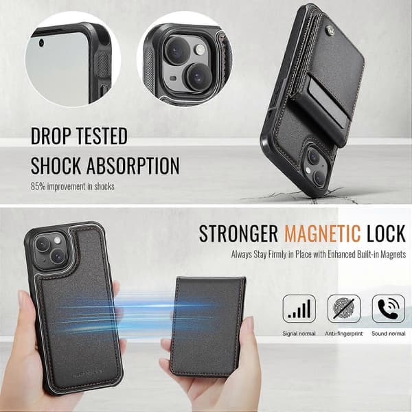 Kompatibel med iPhone 15 Plus telefoncover - lingling} Multicolor Black