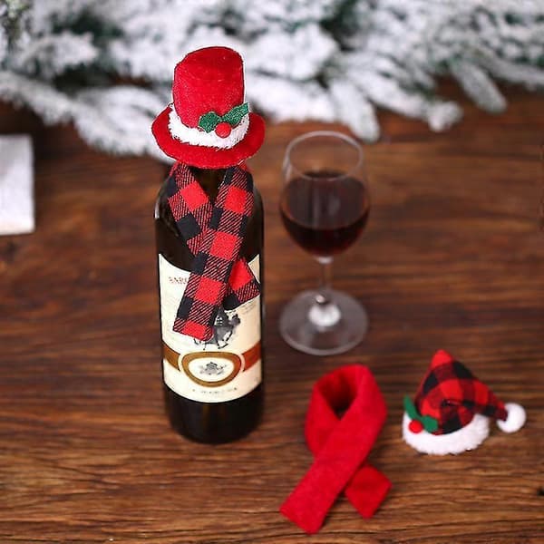 Julepynt, Vinflasker, Mini Julehue, Halstørklæde Sæt-lingling}