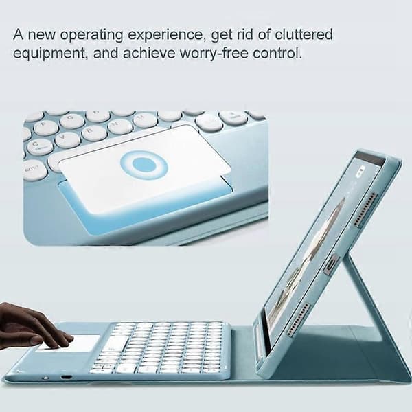 Bluetooth-tastaturdeksel kompatibelt med Samsung Galaxy Tab A7 10.4 2020