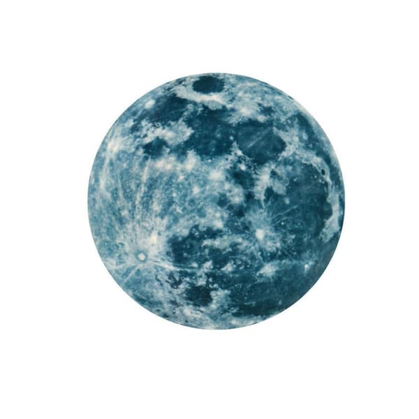 Luminous Moon Wall or Ceiling Decor Sticker, Removable Self-Adhesive Wall Decal, Suitable for Children's Room