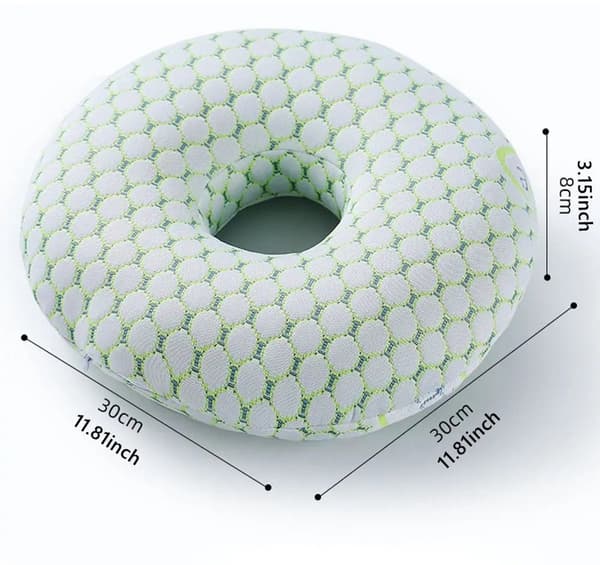 Ørebeskyttelsespude til piercing, bambusfiber med kølende effekt, lyserød farve.