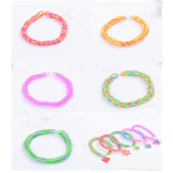 28 färger öglor gummi med tillbehör, loom bands box set