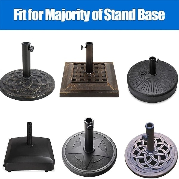 Højkvalitets nyt 8 stk. paraplyfod stand hul ring prop dæksel og låg terrasse paraplyfod stativ tripod base stabilisator (uden base)